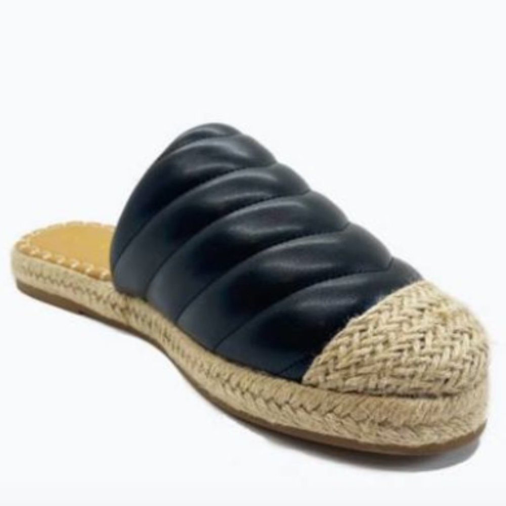 New Black Quilted Espadrilles